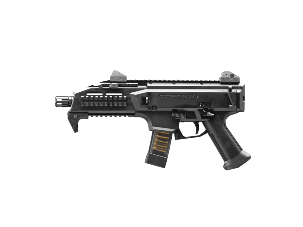 CZ SCORPION EVO 3 S1 PISTOL W/ F5 MFG 50-ROUND DRUM IN FDE, BLK, OD