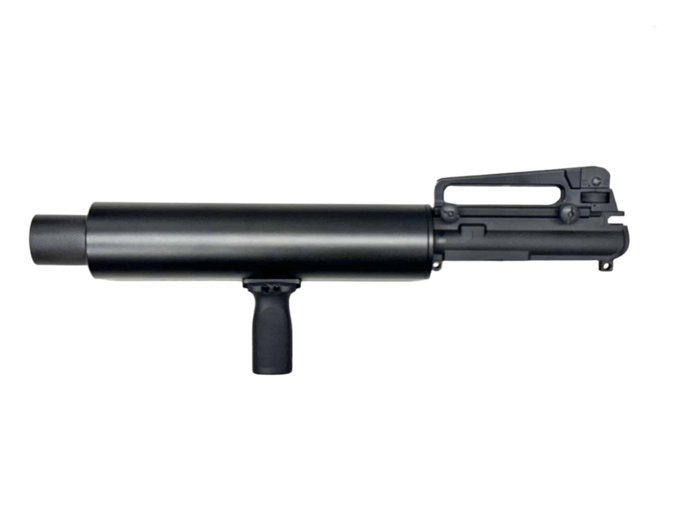 67mm AR-15 Utility (Can) Launcher With Picatinny Foregrip, A2 Carry Handle & 25 Blanks (LIMITED TIME OFFER!!!)