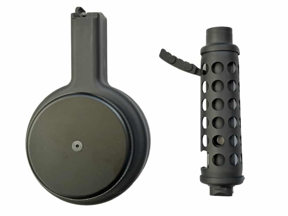 AK Left Side Charger & 50RD 9MM Drum Magazine (KP9/KR9) Combo