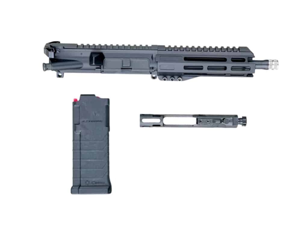 5.7 x 28mm Upper Receiver, BCG, 8″ barrel & 32 Round Magazine
